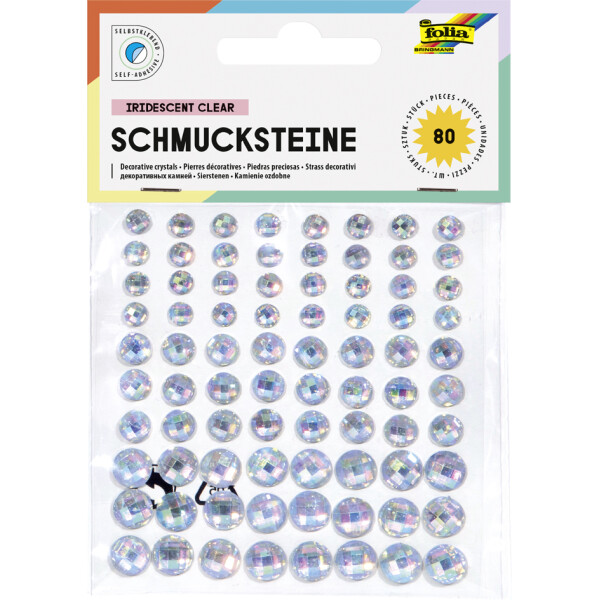 folia Schmucksteine "Rainbow", selbstklebend, sortiert