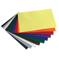 folia Bastelfilz, 200 x 300 mm, 150 g qm, farbig sortiert