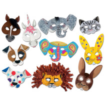 folia Kindermasken "Tiere", aus Pappe, 6 Motive...