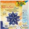 folia Faltblätter Bascetta-Stern, 150 x 150 mm, blau silber