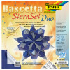 folia Faltblätter Bascetta-Stern, 200 x 200 mm, blau silber