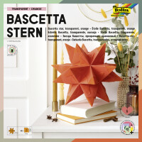 folia Faltblätter Bascetta-Stern, blau-transparent