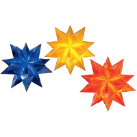 folia Faltblätter Bascetta-Stern, gelb-transparent