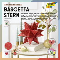 folia Faltblätter Bascetta-Stern, rot bedruckt