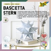 folia Faltblätter Bascetta-Stern, eisblau bedruckt
