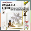 folia Faltblätter Bascetta-Stern, weiß bedruckt