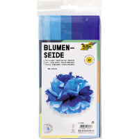 folia Seidenpapier, (B)500 x (H)700 mm, 20 g qm, Mix blau
