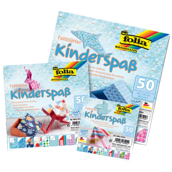 folia Faltbl&auml;tter KINDERSPASS, 100 x 100 mm, 50 Blatt