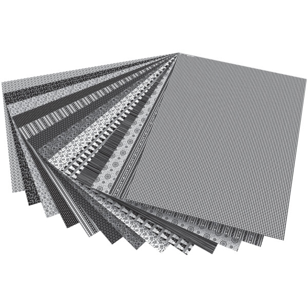 folia Motivkarton "Schwarz Weiß", 500 x 700 mm, 270 g qm