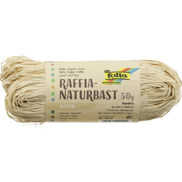 folia Raffia-Naturbast, 50 g, bananengelb
