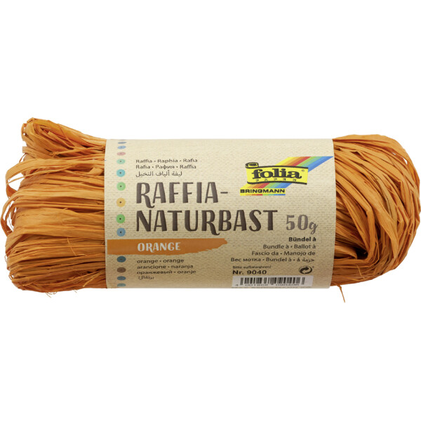 folia Raffia-Naturbast, 50 g, bananengelb