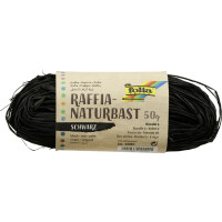 folia Raffia-Naturbast, 50 g, schwarz