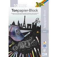 folia Tonpapierblock, DIN A4, 130 g qm, schwarz
