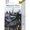 folia Tonpapierblock, DIN A3, 130 g qm, schwarz