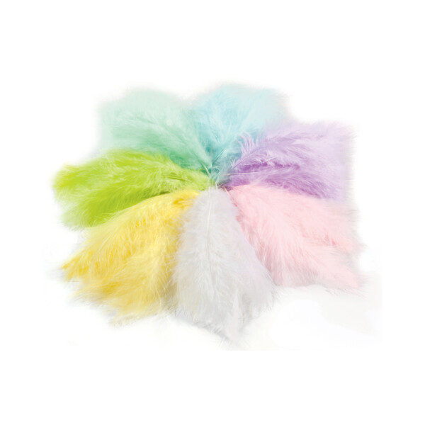 folia Flauschfedern, 100 g, weiß