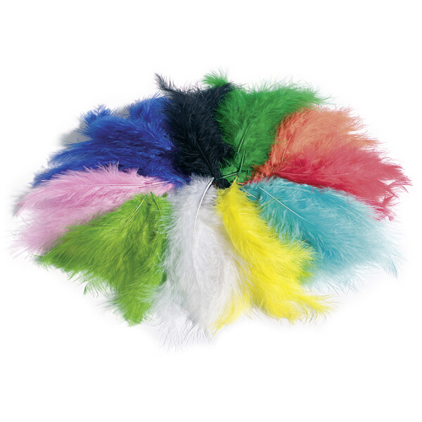 folia Flauschfedern, 100 g, weiß