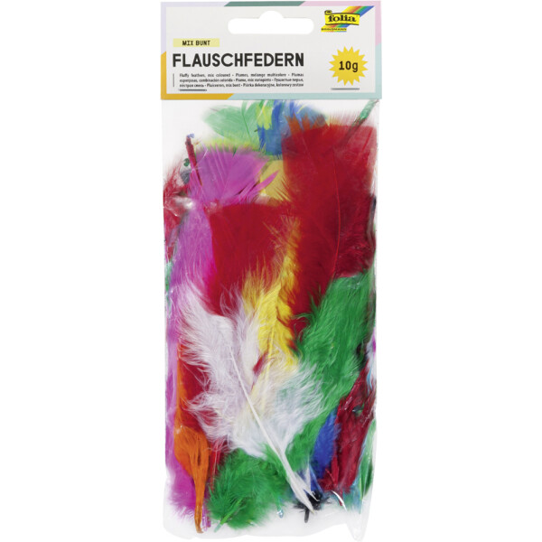 folia Flauschfedern, 100 g, weiß