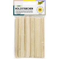 folia Holzstäbchen, Länge: 114 mm, farbig sortiert