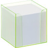 folia Zettelbox "Luxbox" mit Leuchtkanten, grün, bestückt