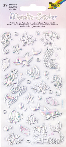 folia Metallic-Sticker Mermaid, Blattformat: 95 x 175 mm