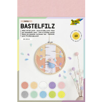 folia Bastelfilz, 200 x 300 mm, 150 g qm, Pastellfarben