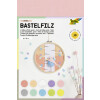 folia Bastelfilz, 200 x 300 mm, 150 g qm, Pastellfarben
