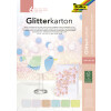 folia Glitterkarton-Block "Pastell", 170 x 245 mm, 300 g qm