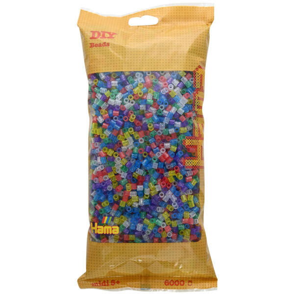 Hama Bügelperlen midi "Glittermix", 3.000er Beutel