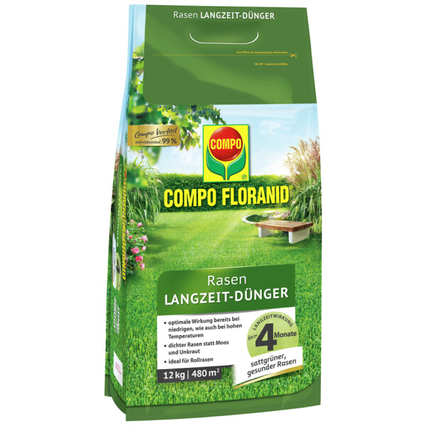 COMPO FLORANID Rasen Langzeit-Dünger Perfect, 12kg für 480qm