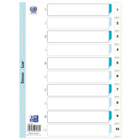 Oxford Kunststoff-Register, Zahlen, DIN A4, weiß,...