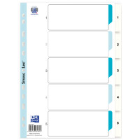 Oxford Kunststoff-Register, Zahlen, DIN A4, weiß,...