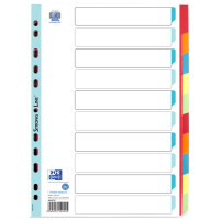 Oxford Karton-Register, blanko, DIN A4, farbig, 10-teilig