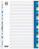 Oxford Kunststoff-Register, Zahlen, A4+, farbig, 31-teilig