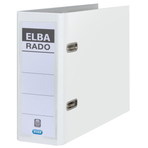 ELBA Ordner rado plast - DIN A5 quer, Rückenbr.: 75 mm, weiß