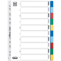 Oxford Kunststoff-Register, blanko, farbige Taben, 10-teilig