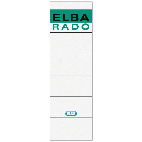 ELBA Ordnerrücken-Etiketten "ELBA RADO" - kurz breit, weiß