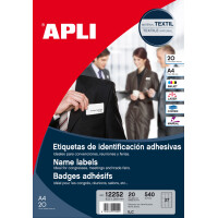 APLI Selbstklebe-Namensschild, aus papier, weiß