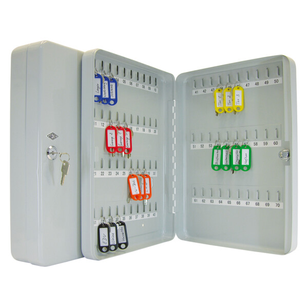 WEDO Schlüsselschrank für 70 Schlüssel, lichtgrau