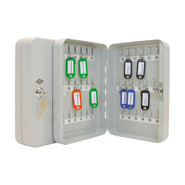 WEDO Schlüsselschrank für 70 Schlüssel, lichtgrau