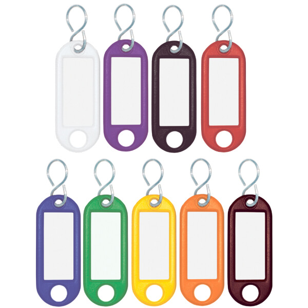 WEDO Schlüsselanhänger S-Haken, farbig sortiert, Großpackung
