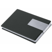 WEDO Visitenkartenbox Good Deal, Aluminium PVC (schwarz)