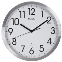 MAUL Wanduhr Funkuhr MAULmove, Durchmesser: 305 mm, silber