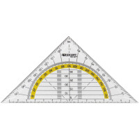 WESTCOTT Geometriedreieck, Hypotenuse: 140 mm, transparent