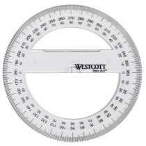 WESTCOTT Winkelmesser Vollkreis 360 Grad, 100 mm
