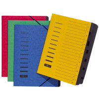 PAGNA Ordnungsmappe, DIN A4, aus Karton, 7 Fächer, gelb