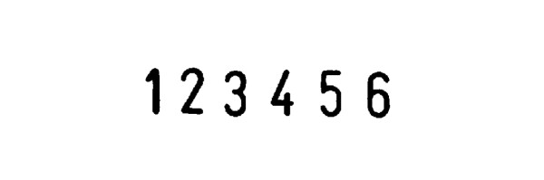 COLOP Stativ-Ziffernstempel "Classic Line 2106", 6-stellig