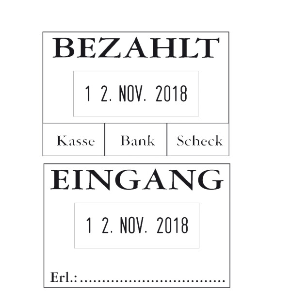 COLOP Datumstempel 04060 L2 "BEZAHLT", mit Textplatte