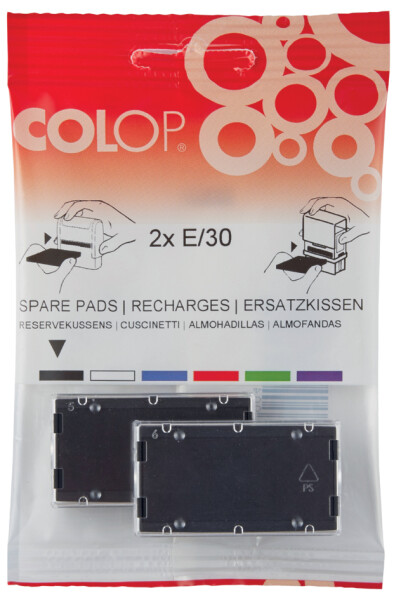 COLOP Ersatzstempelkissen E 35, schwarz, Doppelpack