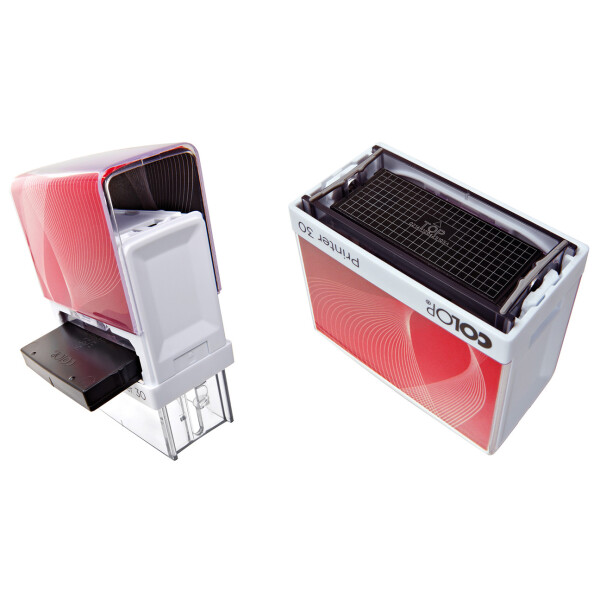 COLOP Textstempel Printer 20, 4-zeilig, mit Gutschein, weiß