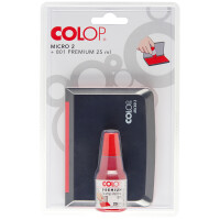 COLOP Kombibox Stempelkissen + Stempelfarbe, rot